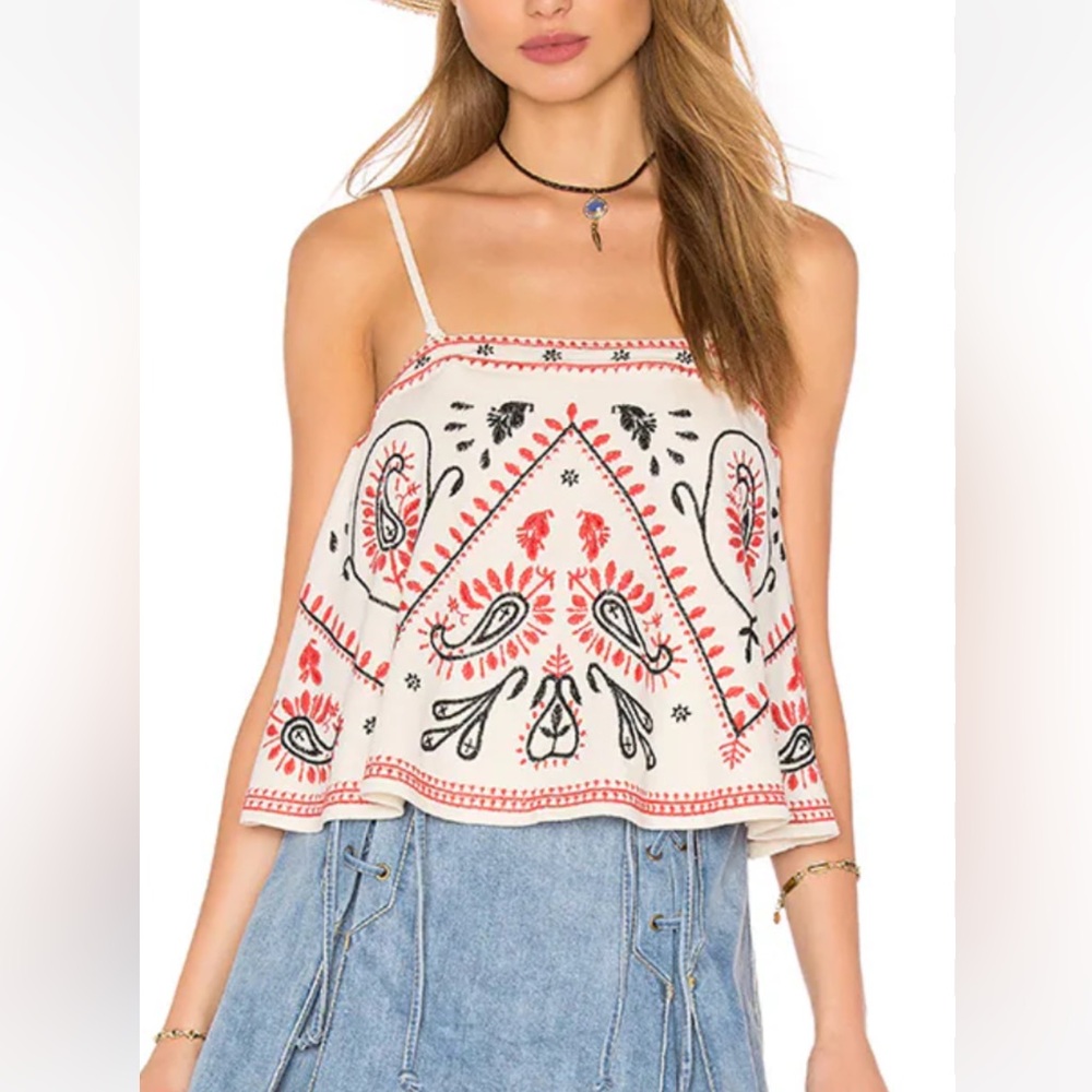 Free People Flirt Alert Embroidered Convertible Top